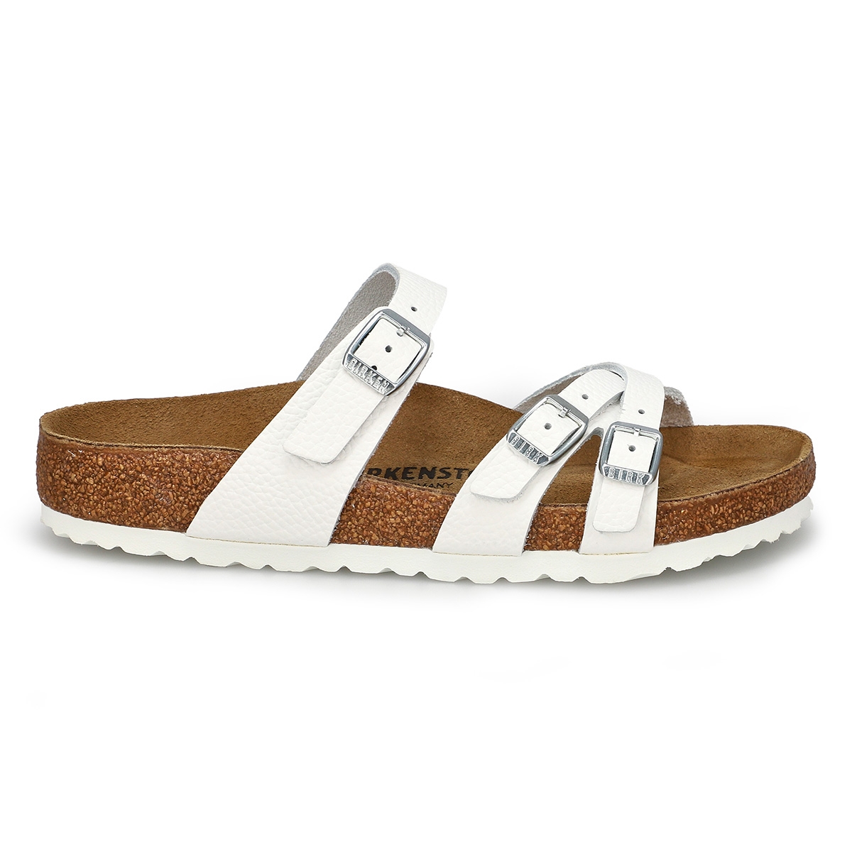 Women's Franca Leather Buckle Sandal - Antique White