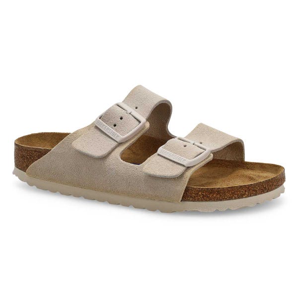 Sandale étroite à 2 brides à lit de pied souple ARIZONA, blanc antique, femmes