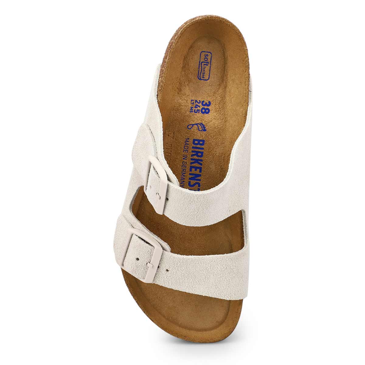 Women's Arizona Soft 2 Strap Sandal- Antique White