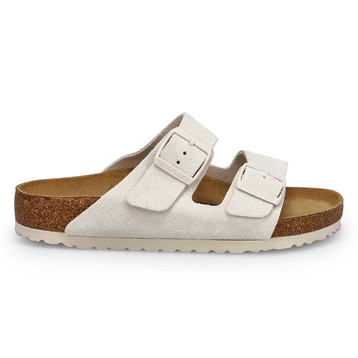 Women's Arizona Soft 2 Strap Sandal- Antique White