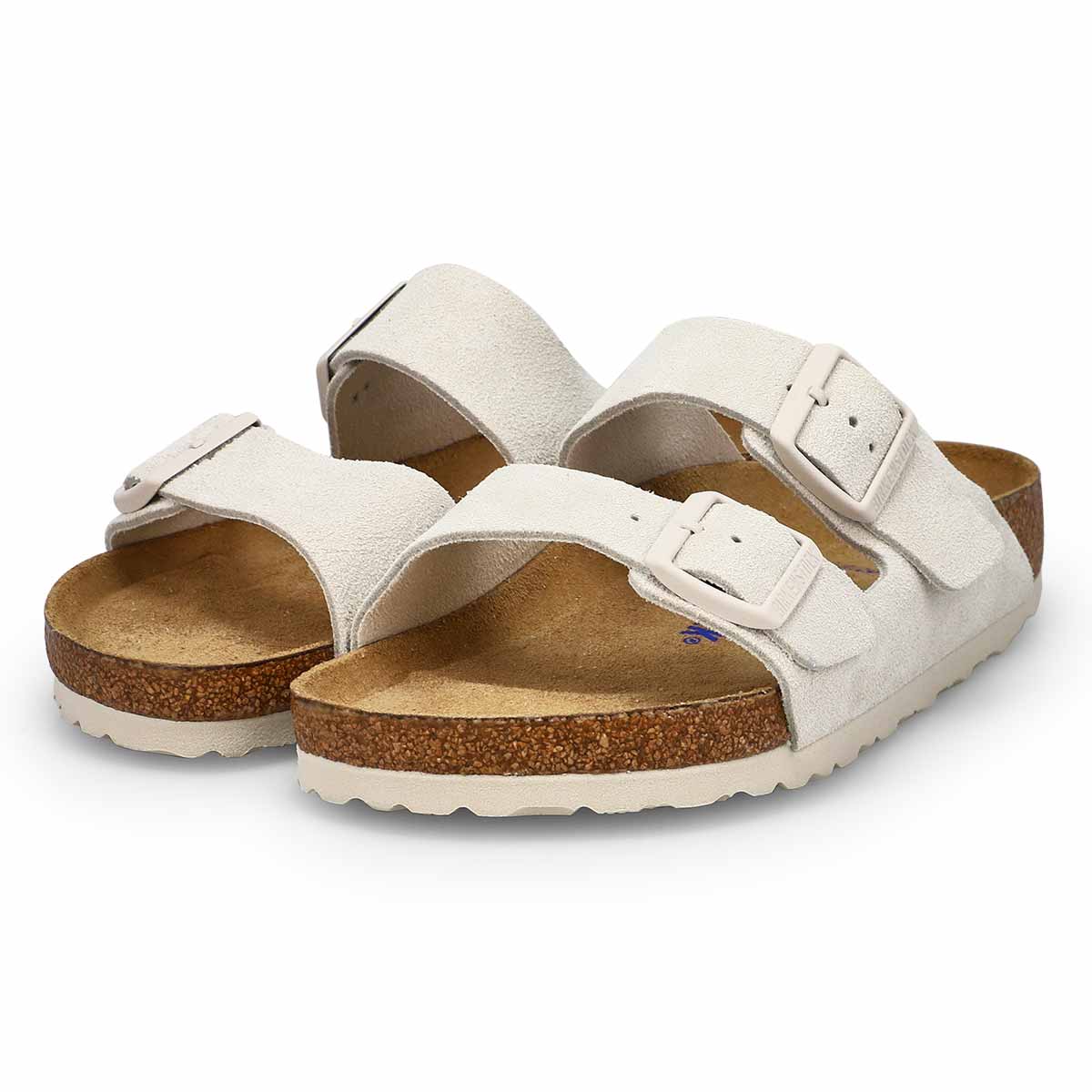 Women's Arizona Soft 2 Strap Sandal- Antique White