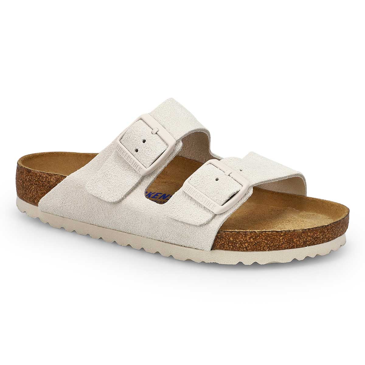 Women's Arizona Soft 2 Strap Sandal- Antique White