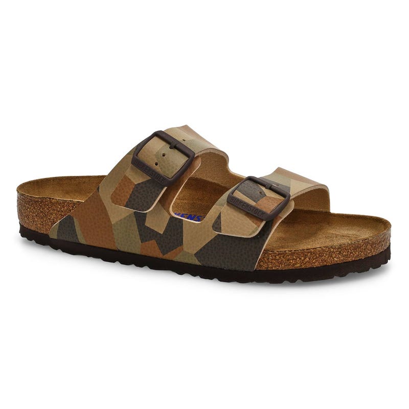 Men's Arizona Soft Cork Footbed Birko-Flor 2-Strap Sandal - Camo Mink