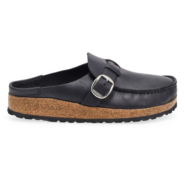 Women's Buckley Oiled Leather Cork Footbed Narrow Clog - Black