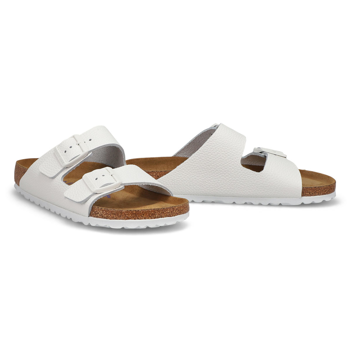 Sandale étroite à assise plantaire souple ARIZONA SOFT FOOTBED, blanc, femmes