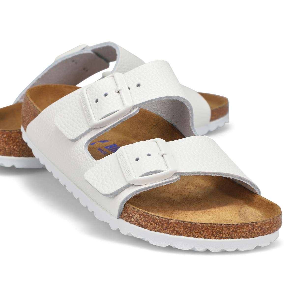 Sandale étroite à assise plantaire souple ARIZONA SOFT FOOTBED, blanc, femmes