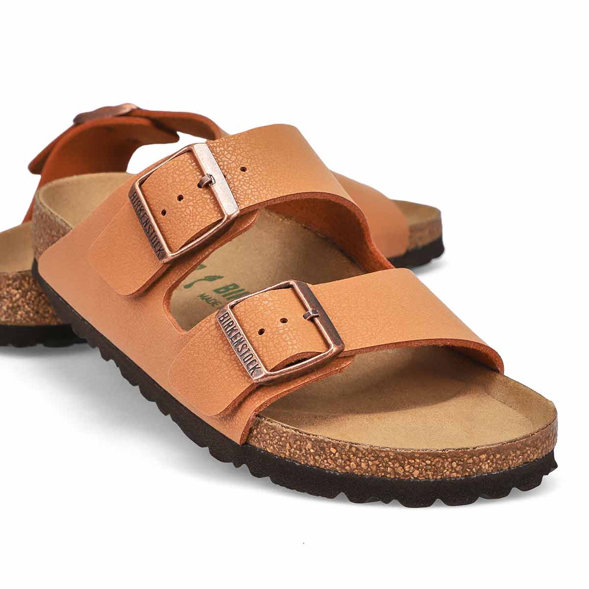 Sandale végane étroite à 2 brides ARIZONA BIRKI-BUC, pacane, femmes