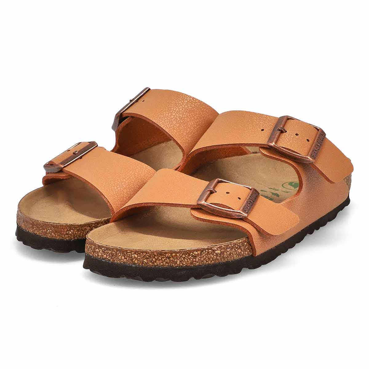 Sandale végane étroite à 2 brides ARIZONA BIRKI-BUC, pacane, femmes