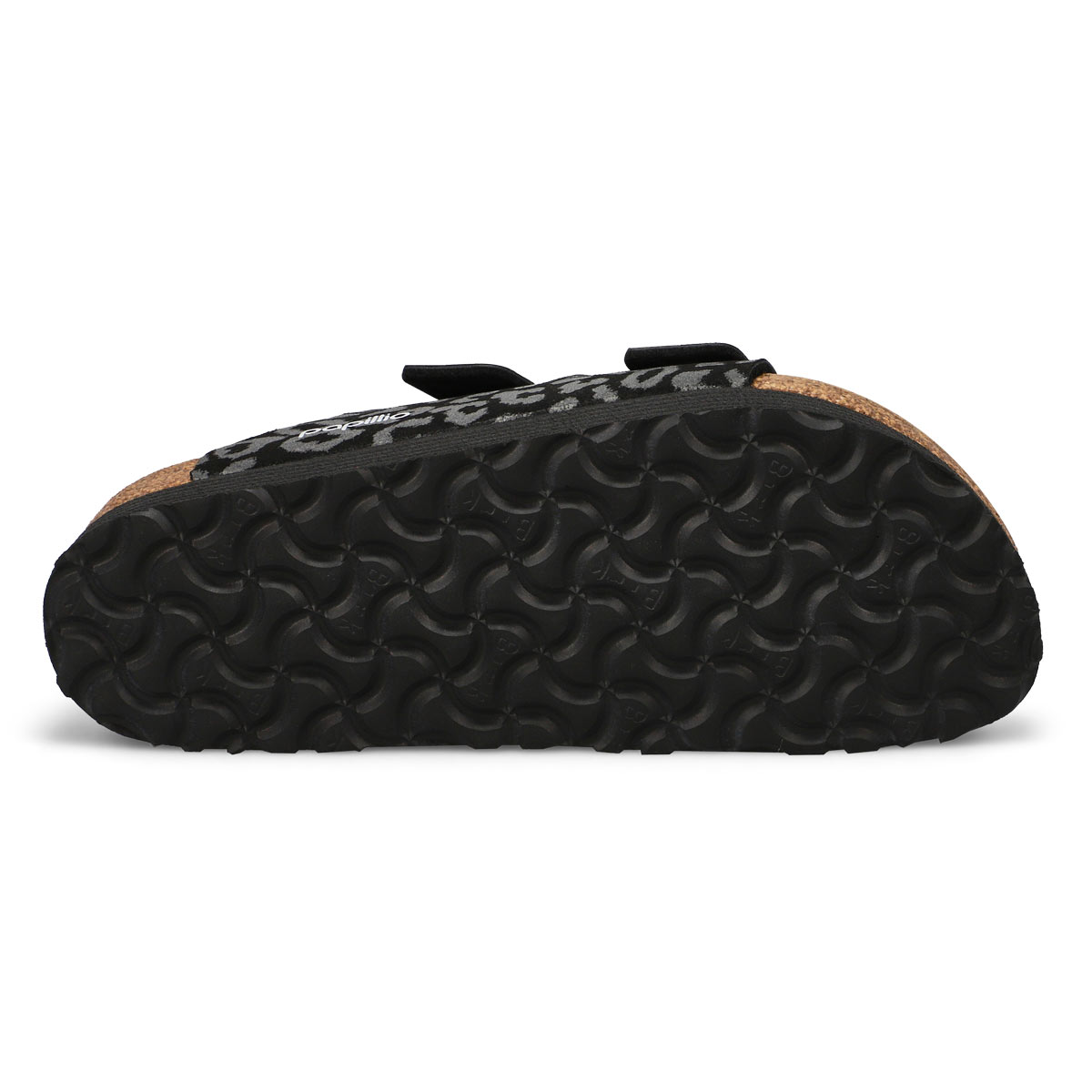 Sandales étroites à 2 brides ARIZONA PLATFORM VEGAN, léopard noir, femmes