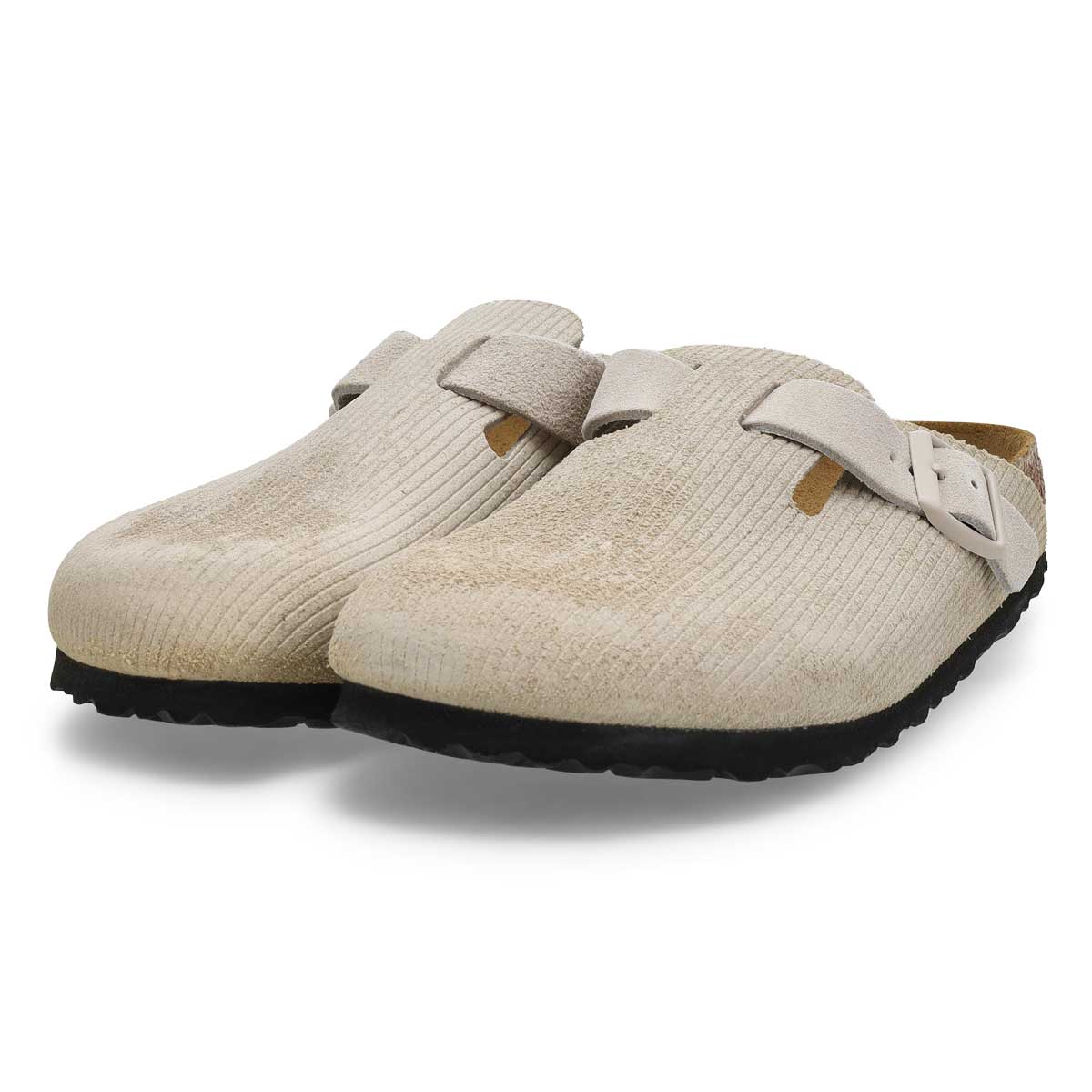 Women's Boston Corduroy Suede Narrow Clog - Antique White