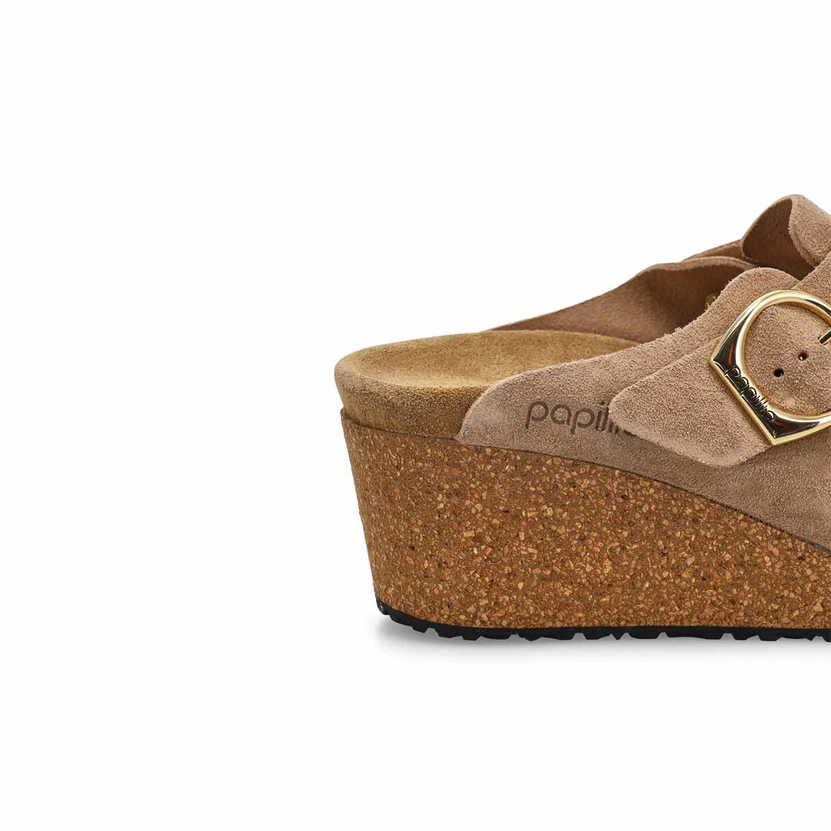 Women's  Fanny Suede Wedge Narrow Clog - Warm Sand