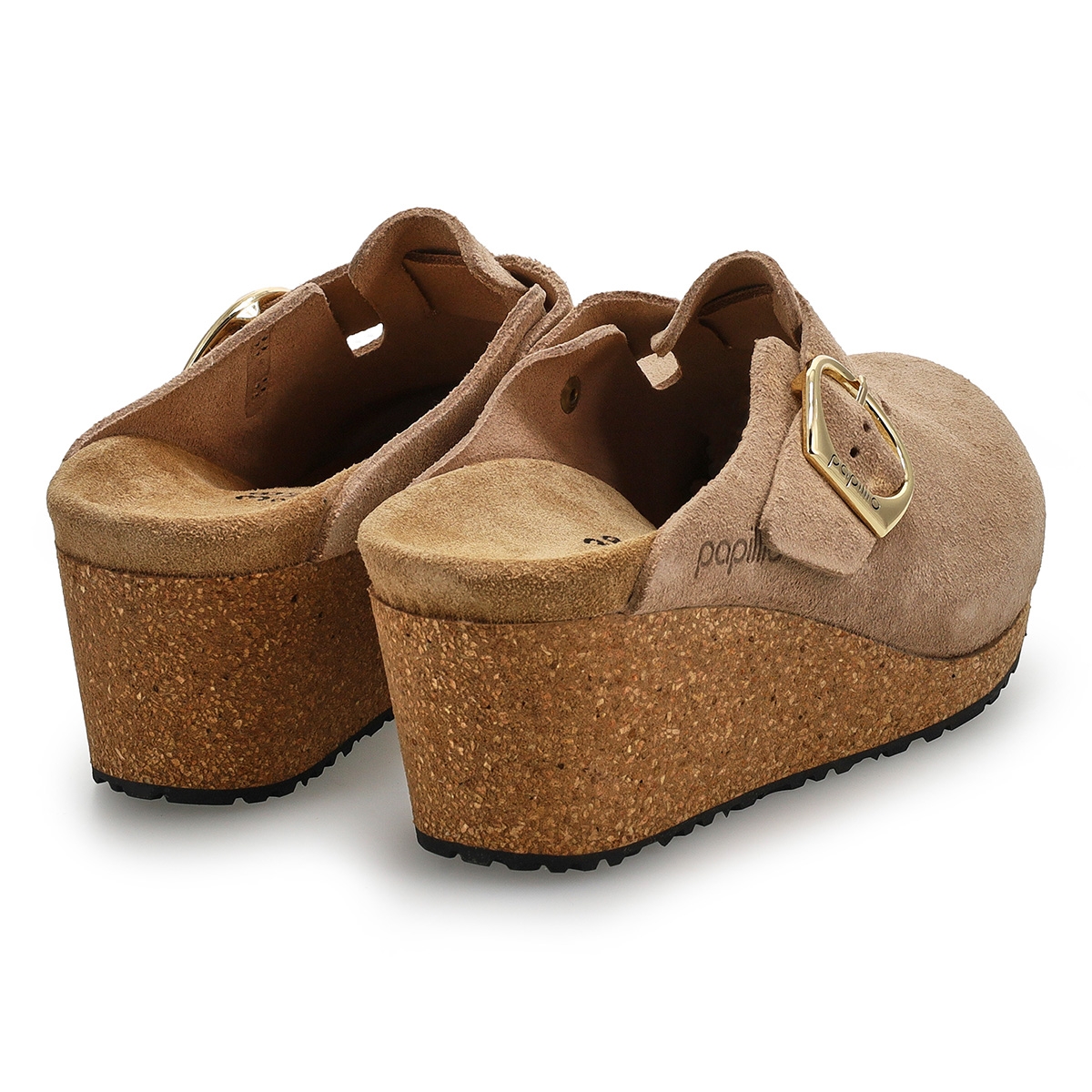 Women's  Fanny Suede Wedge Narrow Clog - Warm Sand