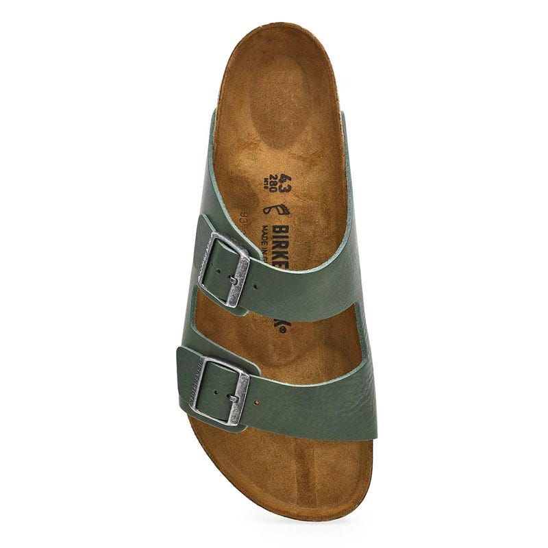 Sandale à 2 brides en cuir ARIZONA, thym vintage, hommes