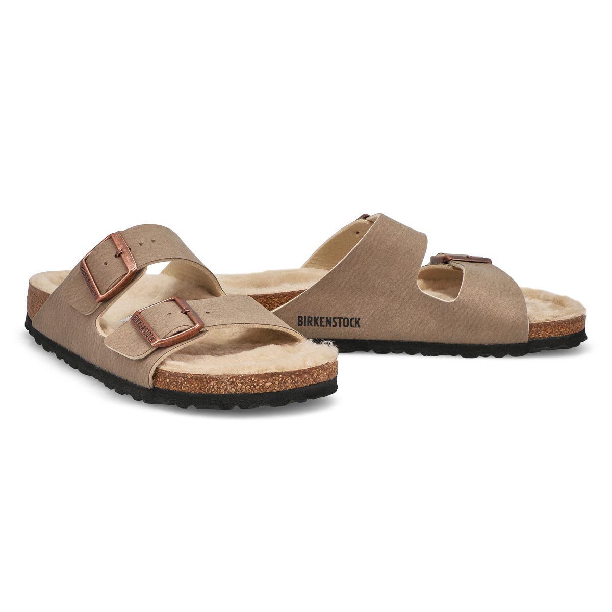 Women's Arizona Cozy 2 Strap Narrow Sandal - Dust Grey/Taupe