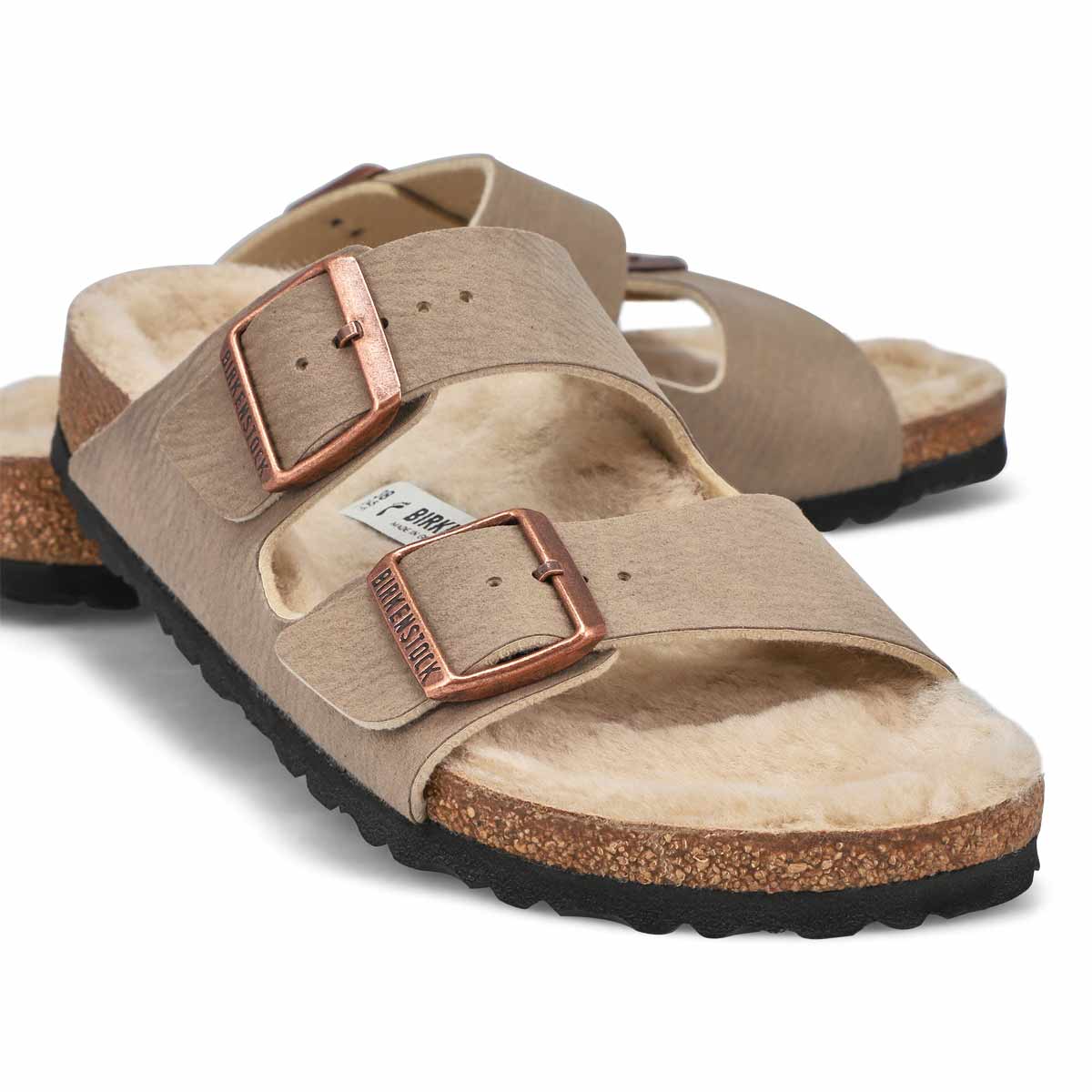 Women's Arizona Cozy 2 Strap Narrow Sandal - Dust Grey/Taupe