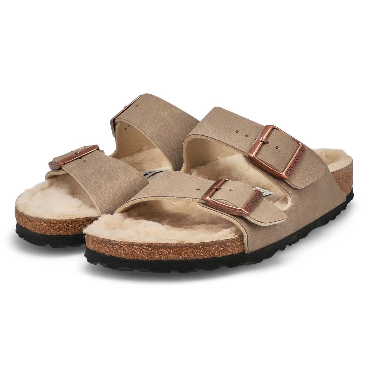 Women's Arizona Cozy 2 Strap Narrow Sandal - Dust Grey/Taupe