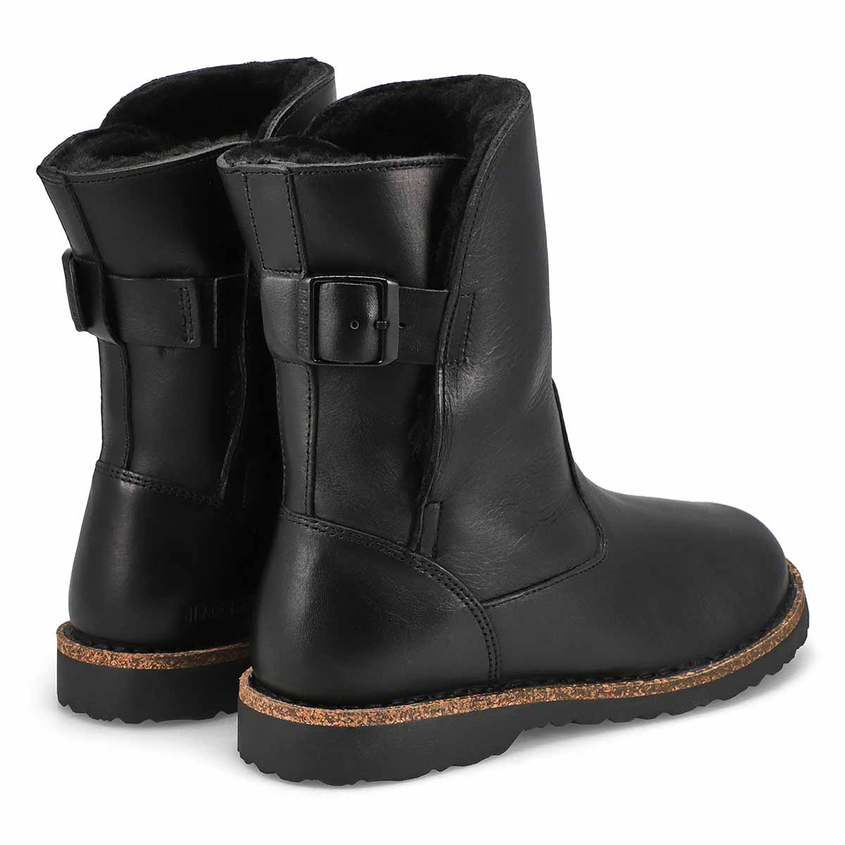 Women's Uppsala Leather Shearling Boot - Black