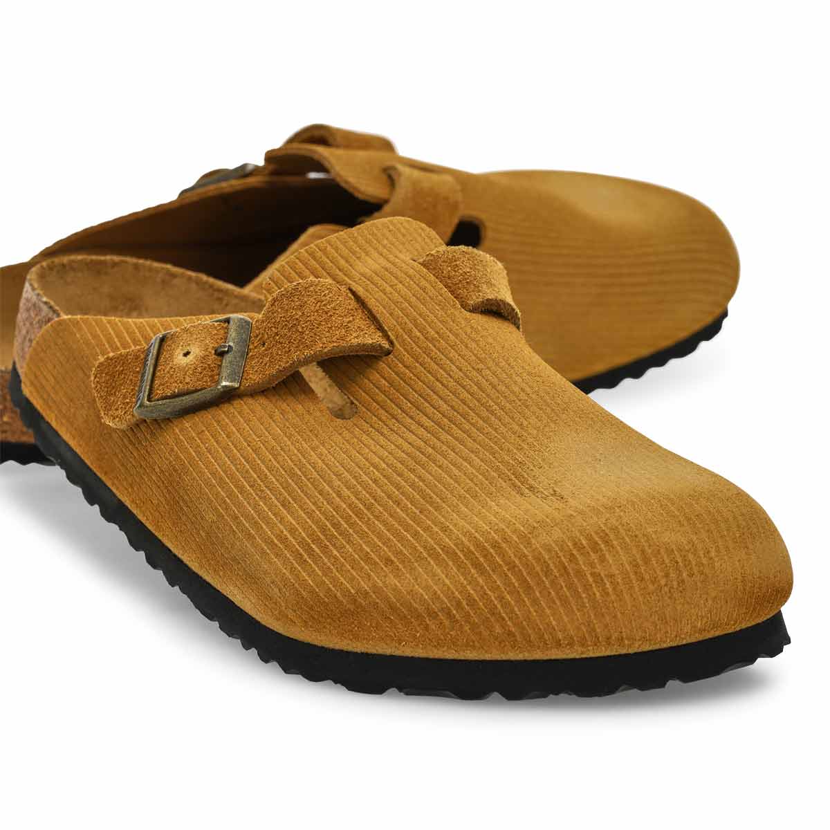 Women's  Boston Corduroy Suede Clog - Cork Brown