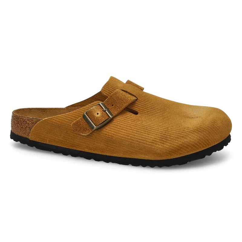 Sabot en suède côtelé BOSTON, brun liège, femmes