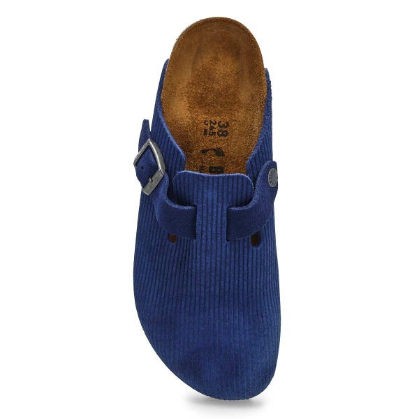 Sabot étroit en suède côtelé BOSTON, indigo, femmes