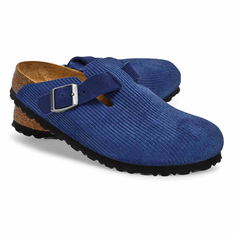 Sabot étroit en suède côtelé BOSTON, indigo, femmes