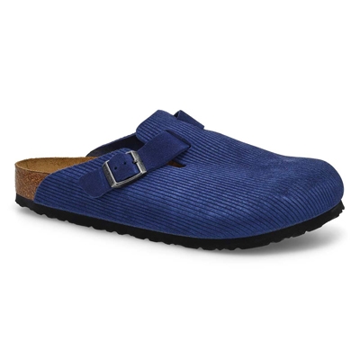 Mns Boston Corduroy Suede Clog - Indigo