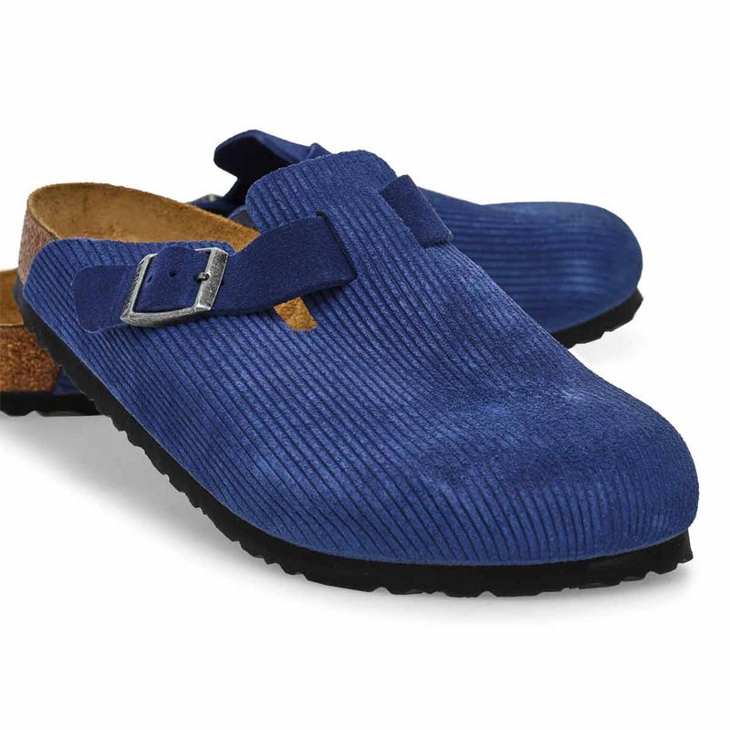 Sabot en suède côtelé BOSTON, indigo, femmes