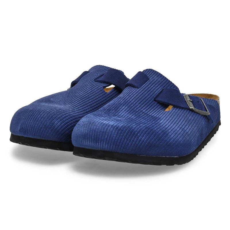 Sabot en suède côtelé BOSTON, indigo, femmes