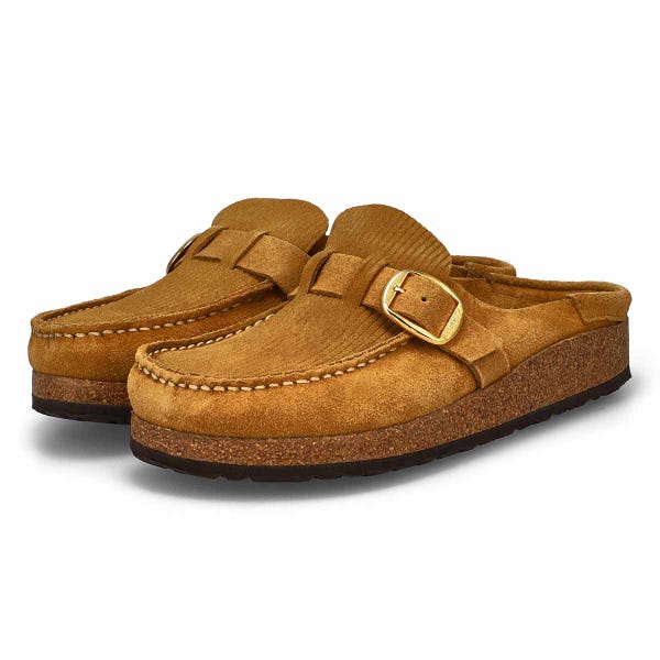 Sabot décontracté BUCKLEY, suède côtelé brun liège, femmes