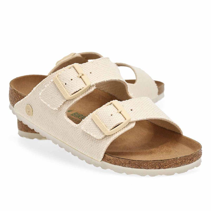 Women's Arizona Vegan Rough Canvas 2 Strap Sandal 