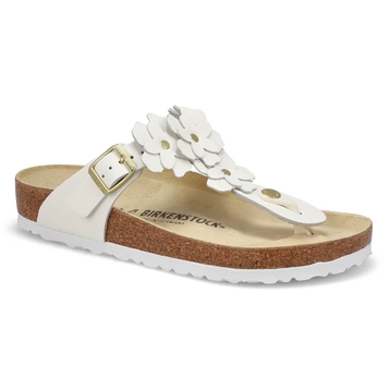 Women's Gizeh Flowers Thong Sandal - White