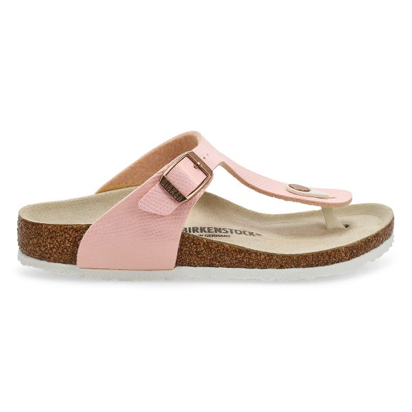 Girls' Gizeh Birko-Flor Narrow Sandal - Shiny Rose