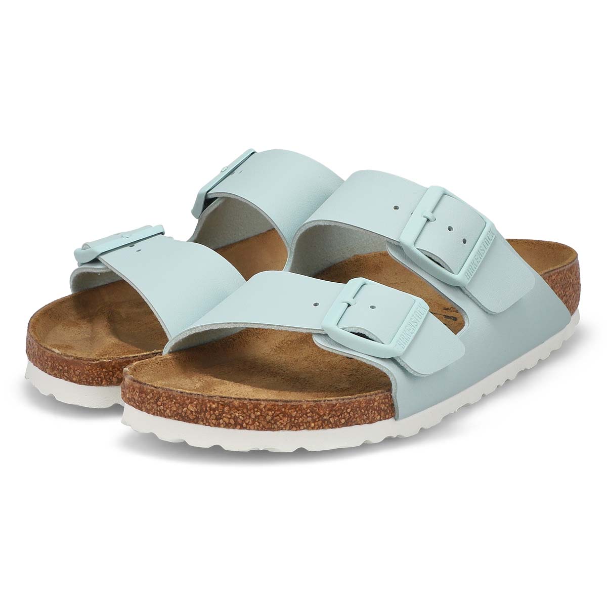 Sandale étroite à 2 brides ARIZONA BIRKO-FLOR, vert surf, femmes