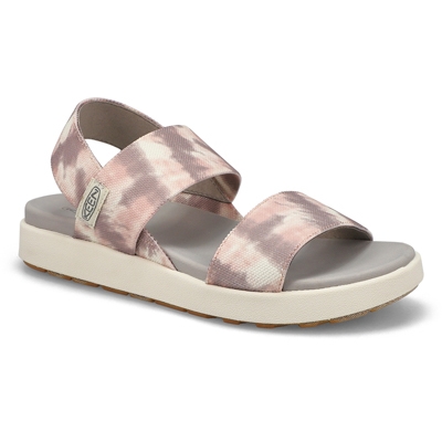 Lds Elle Backstrap Sandal - Fawn/White