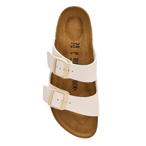Women's Arizona 2-Strap Birko-Flor Narrow Sandal - Eggshell