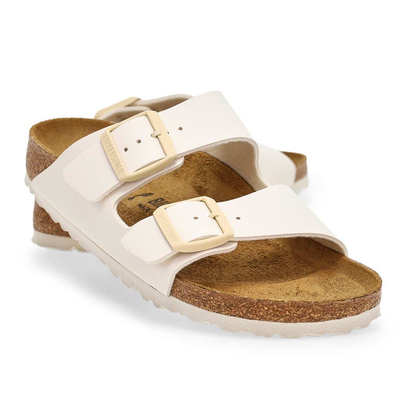 Women's Arizona 2-Strap Birko-Flor Narrow Sandal - Eggshell