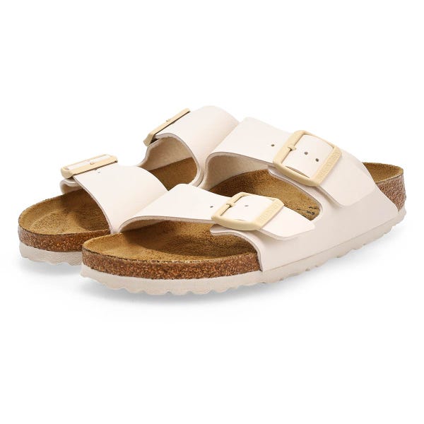 Women's Arizona 2-Strap Birko-Flor Narrow Sandal - Eggshell
