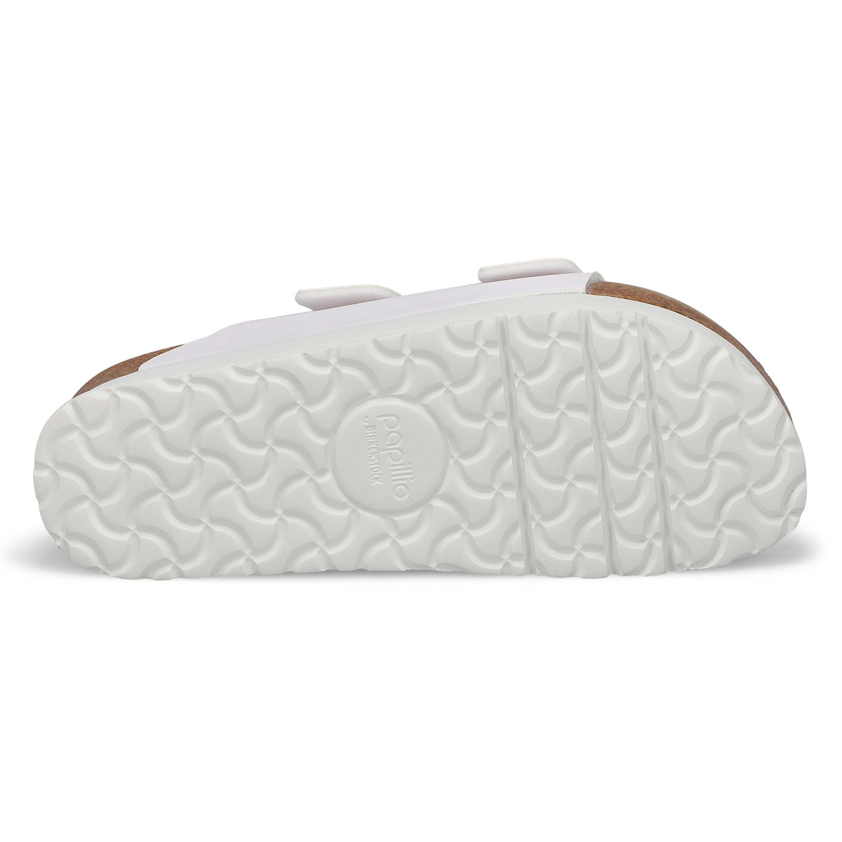 Sandale étroite ARIZONA BIRKO-FLOR 2-STRAP VEGAN PLATFORM, blanc, femmes