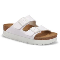 Sandale étroite ARIZONA BIRKO-FLOR 2-STRAP VEGAN PLATFORM, blanc, femmes