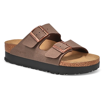 Lds Arizona Platform Vegan Narrow Sandal - Mocha