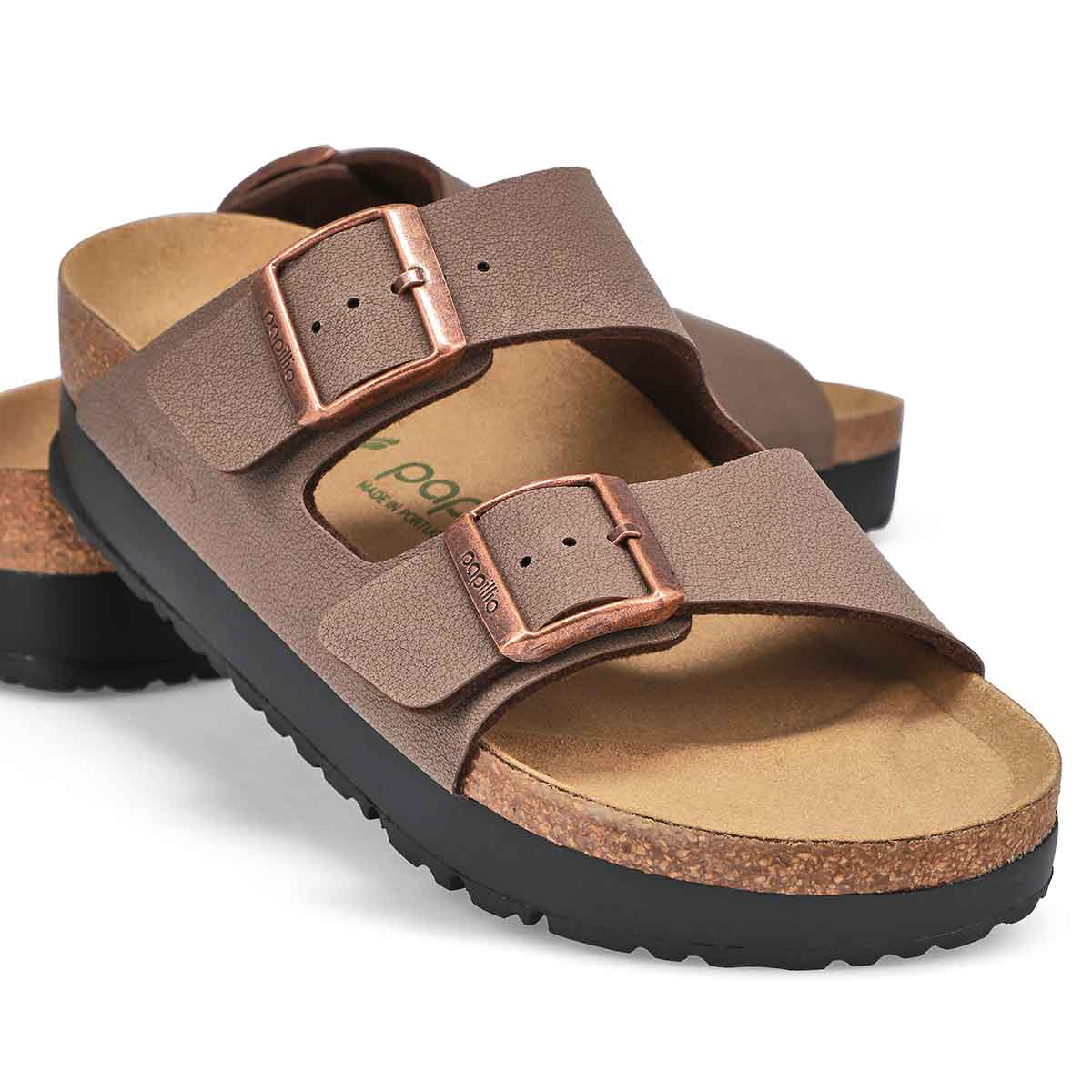 Sandale étroite ARIZONA VEGAN NARROW PLATFORM, moka, femmes