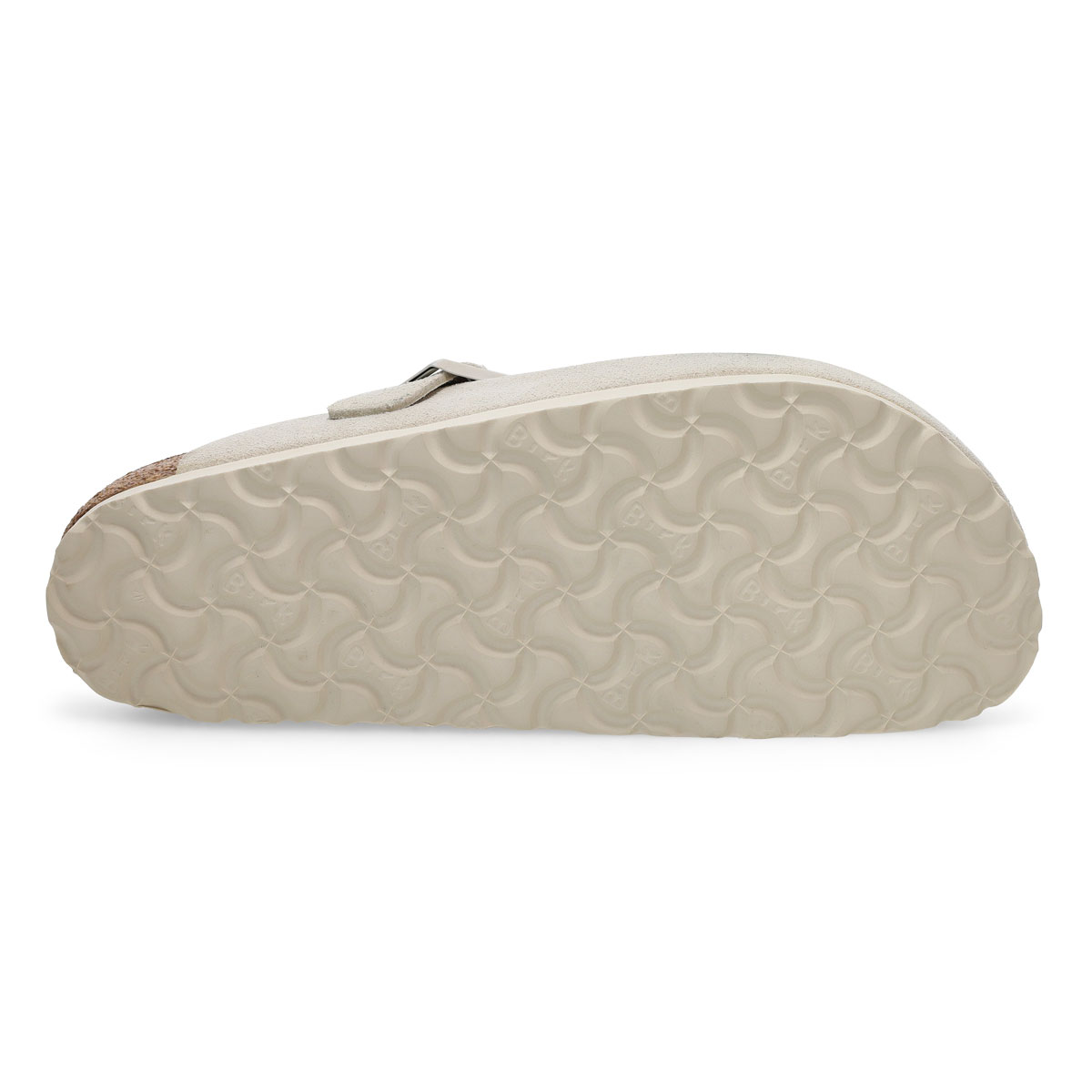 Sabot étroit en suède à assise souple BOSTON, blanc antique, femmes