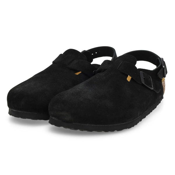 Men's Tokio Suede Casual Clog - Black