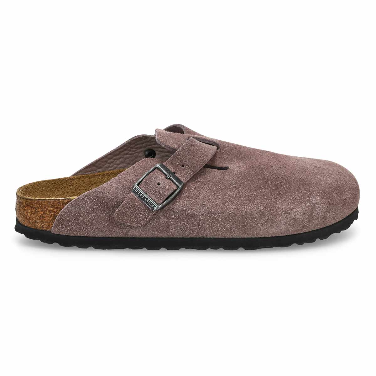 Sabot étroit en suède à assise souple BOSTON, violet délavé, femmes