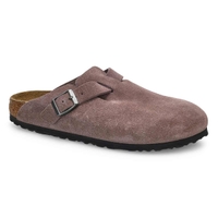 Sabot étroit en suède à assise souple BOSTON, violet délavé, femmes
