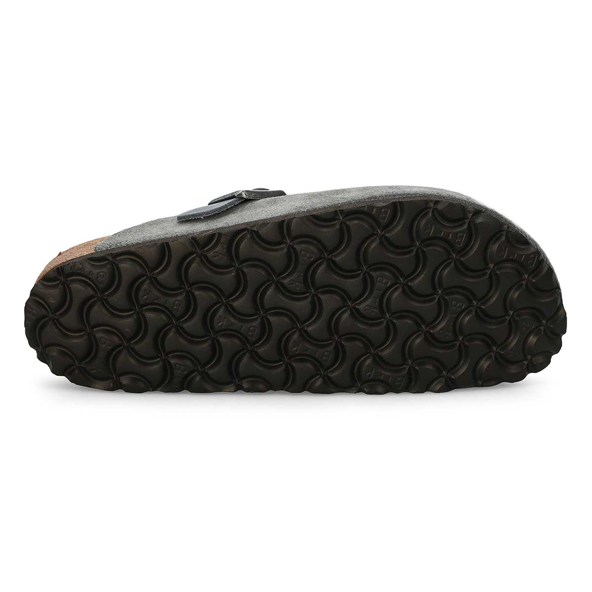 Sabot étroit en suède BOSTON BRAID, gris basalte, femmes