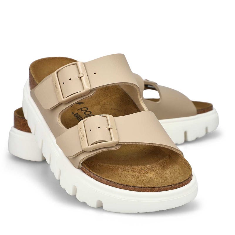 Women's  Arizona Chunky Platform Birko-Flor Narrow Sandal - Sandcastle