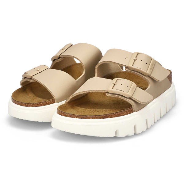 Women's  Arizona Chunky Platform Birko-Flor Narrow Sandal - Sandcastle