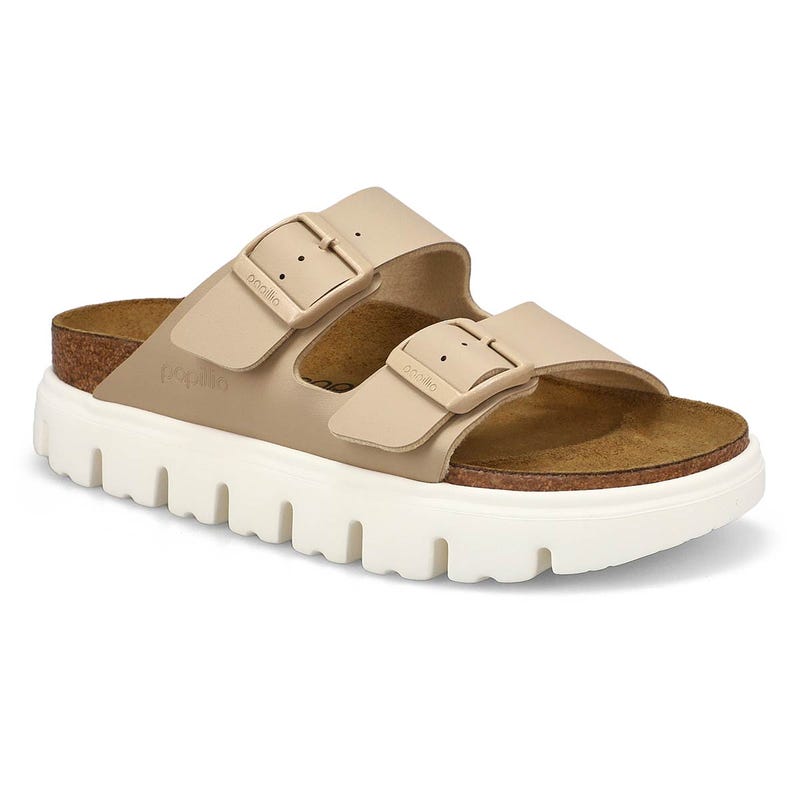 Women's  Arizona Chunky Platform Birko-Flor Narrow Sandal - Sandcastle
