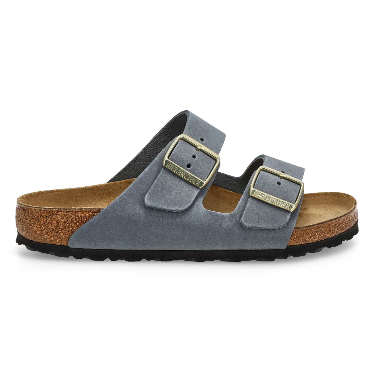 Women's Arizona Oiled Leather 2 Strap Sandal - Basalt Grey